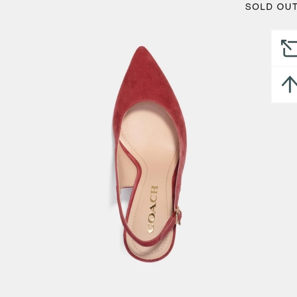 NWT COACH CHERRY SUTTON SUEDE SLINGBACK PUMPS 6B - Picture 6 of 16
